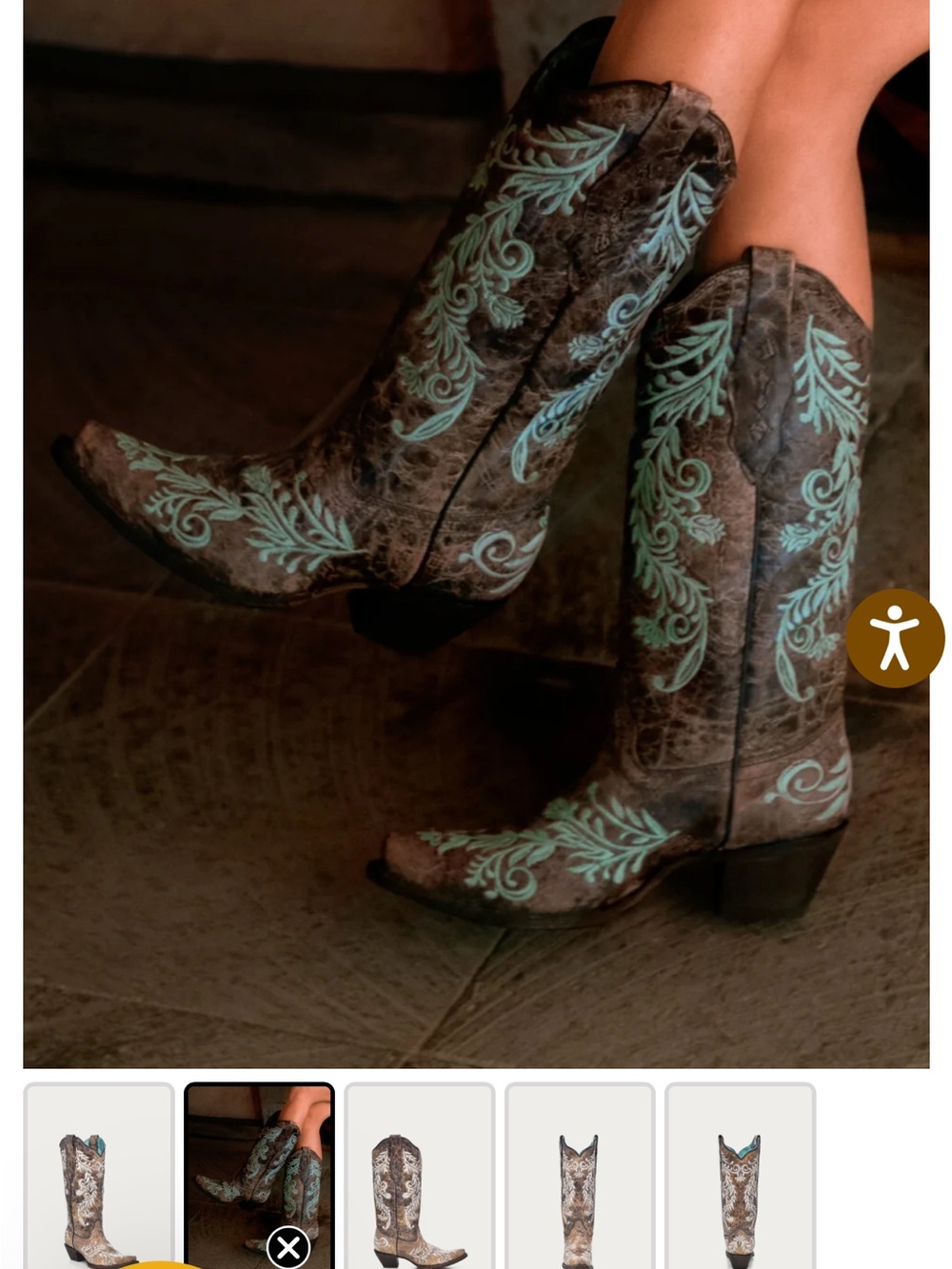 Corral - glow in the dark boots snip toe